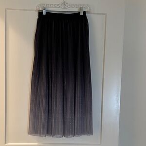Gorgeous tulle hombre blue to silver maxi skirt from Paris France.